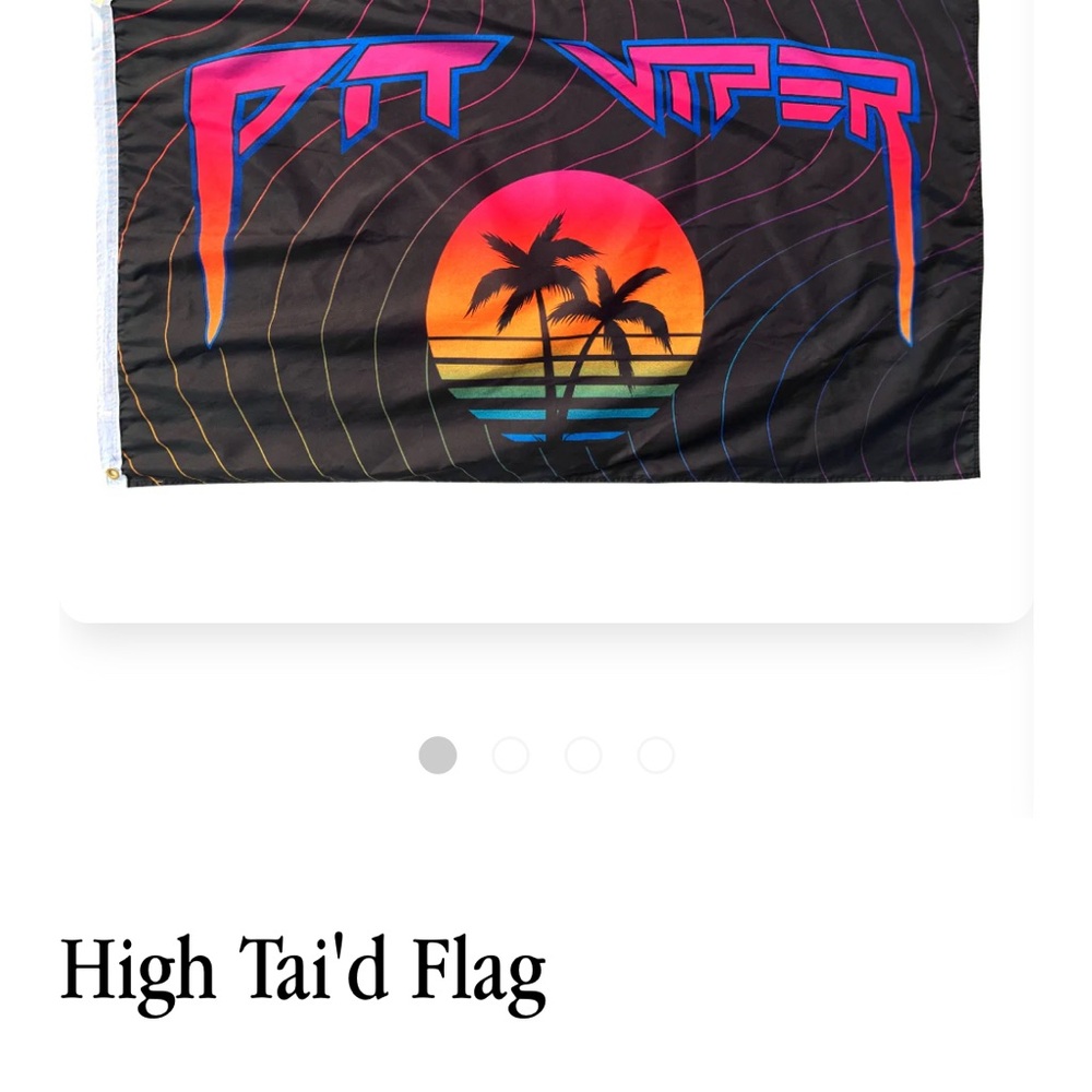 Pit Viper Sunset Palm Flag